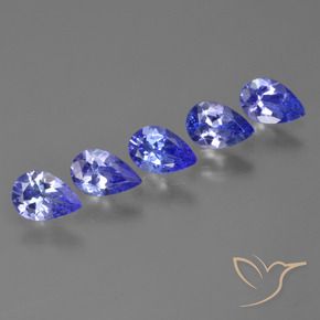 Gemas de Tanzanita Azul violeta oscuro natural de 1.94 ct, En forma de pera, VS