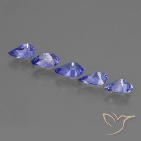 Gemas de Tanzanita Azul violeta oscuro natural de 1.94 ct, En forma de pera, VS