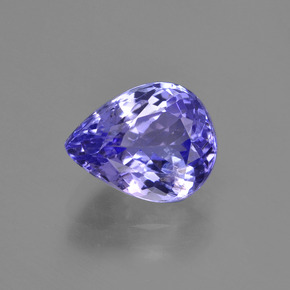 Tanzanita violeta natural de 2,35 ct, en forma de pera, VS-SI