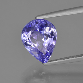 Tanzanita violeta natural de 2,35 ct, en forma de pera, VS-SI
