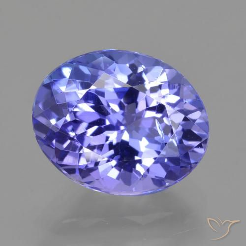 tanzanita Azul violeta intenso natural de 2.88 ct, Corte Óvalo, VS-SI