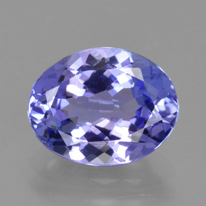 tanzanita Azul violeta intenso natural de 2.47 ct, Corte Óvalo, VVS