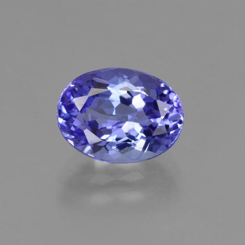 Tanzanita azul natural de 2,22 ct, corte óvalo, VVS