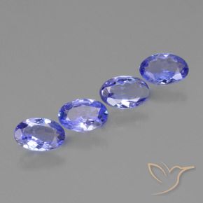 Gemas de Tanzanita Azul oscuro natural de 1.43 ct, Ovalada, VS