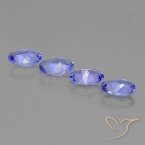 Gemas de Tanzanita Azul oscuro natural de 1.43 ct, Ovalada, VS