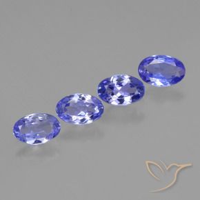 Gemas de Tanzanita Azul intenso natural de 1.58 ct, Ovalada, VVS-VS