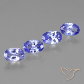 Gemas de Tanzanita Azul eléctrico natural de 1.75 ct, Ovalada, VS