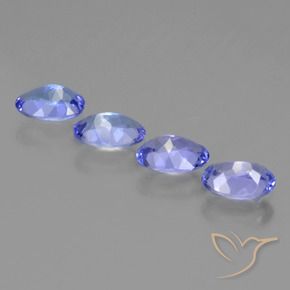 Gemas de Tanzanita Azul eléctrico natural de 1.75 ct, Ovalada, VS