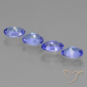 Gemas de Tanzanita Azul medio natural de 1.81 ct, Ovalada, VVS-VS