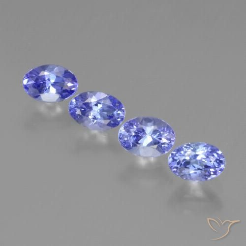 Gemas de tanzanita Azul oscuro natural de 1.85 ct, Ovalada, VVS-VS