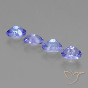 Gemas de tanzanita Azul oscuro natural de 1.85 ct, Ovalada, VVS-VS