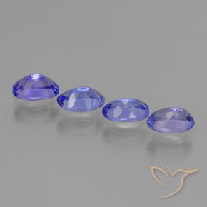 Gemas de Tanzanita Azul intenso natural de 1.83 ct, Ovalada, VVS-VS