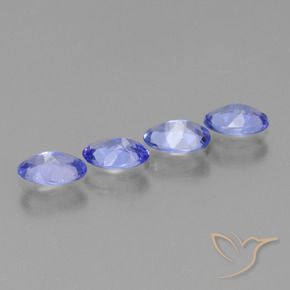 Gemas de Tanzanita Azul violeta natural de 1.58 ct, Ovalada, VS