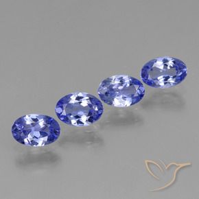 Gemas de tanzanita Azul violeta intenso natural de 2.02 ct, Corte Óvalo, VS