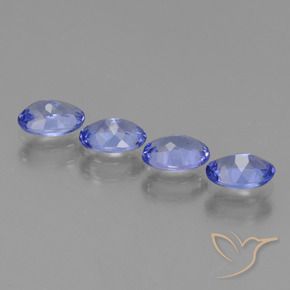 Gemas de tanzanita Azul violeta intenso natural de 2.02 ct, Corte Óvalo, VS