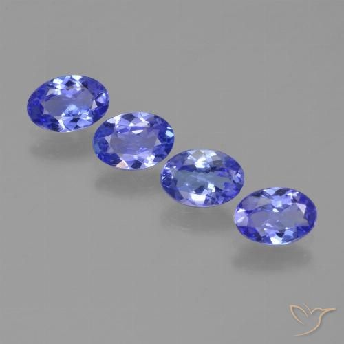 Gemas de tanzanita azul natural de 2,08 ct, corte óvalo, VVS-VS