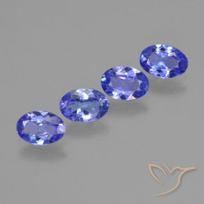 Gemas de tanzanita azul natural de 2,08 ct, corte óvalo, VVS-VS