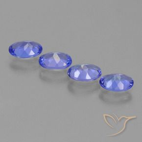 Gemas de tanzanita azul natural de 2,08 ct, corte óvalo, VVS-VS
