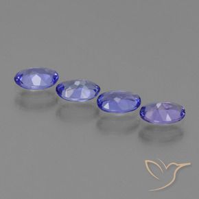 Gemas de Tanzanita Azul intenso natural de 1.75 ct, Ovalada, VVS-VS