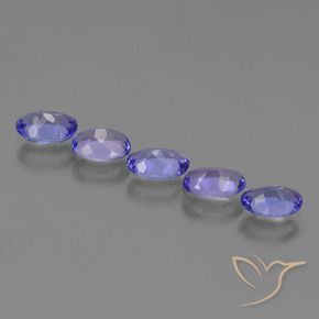 Gemas de Tanzanita Azul oscuro natural de 2.10 ct, Ovalada, VVS-VS