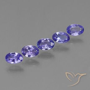 Gemas de tanzanita azul natural de 1,69 ct, corte óvalo, VVS-VS