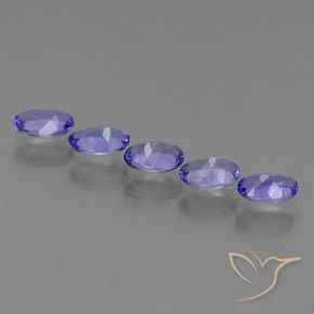 Gemas de tanzanita azul natural de 1,69 ct, corte óvalo, VVS-VS