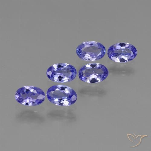 Gemas de tanzanita Azul violeta intenso natural de 2.18 ct, Corte Óvalo, VS