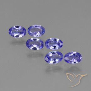 Gemas de tanzanita Azul violeta intenso natural de 2.18 ct, Corte Óvalo, VS
