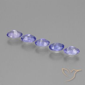 Gemas de Tanzanita Azul violeta intenso natural de 1.90 ct, Ovalada, VS