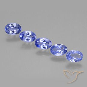 Gemas de Tanzanita Azul pastel natural de 2.62 ct, Ovalada, VS