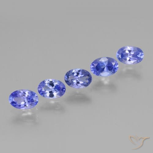 Gemas de Tanzanita Azul medio natural de 2.56 ct, Ovalada, VS