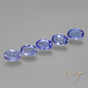 Gemas de Tanzanita Azul violeta intenso natural de 2.09 ct, Ovalada, VS