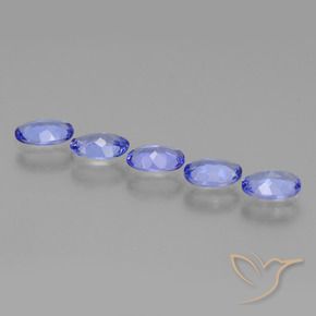 Gemas de Tanzanita Azul violeta intenso natural de 2.09 ct, Ovalada, VS