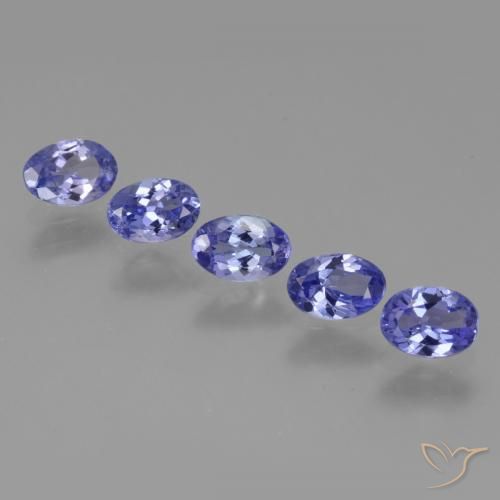 Gemas de Tanzanita Azul violeta natural de 2.80 ct, Ovalada, VVS-VS
