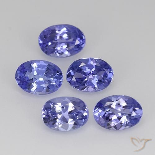 Gemas de Tanzanita Azul violeta natural de 2.41 ct, Ovalada, VS
