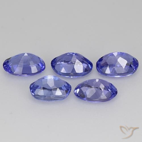Gemas de Tanzanita Azul violeta natural de 2.41 ct, Ovalada, VS