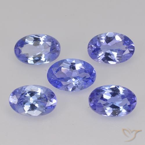 Gemas de Tanzanita Azul violeta intenso natural de 2.29 ct, Ovalada, VS