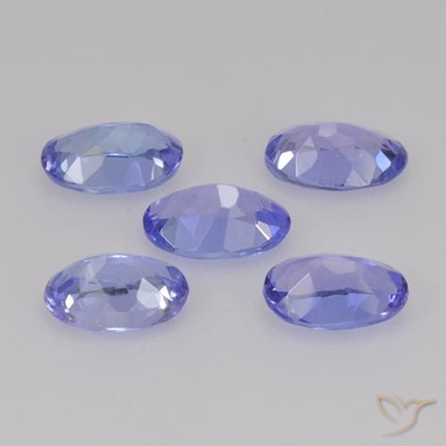 Gemas de Tanzanita Azul violeta intenso natural de 2.29 ct, Ovalada, VS
