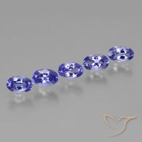 Gemas de Tanzanita Azul violeta intenso natural de 2.40 ct, Ovalada, VS