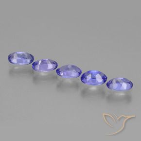 Gemas de Tanzanita Azul violeta intenso natural de 2.40 ct, Ovalada, VS