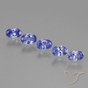 Gemas de Tanzanita Azul oscuro natural de 2.42 ct, Ovalada, VS