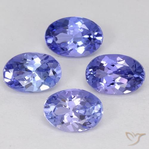 Gemas de tanzanita Azul violeta intenso natural de 2.28 ct, Corte Óvalo, VS