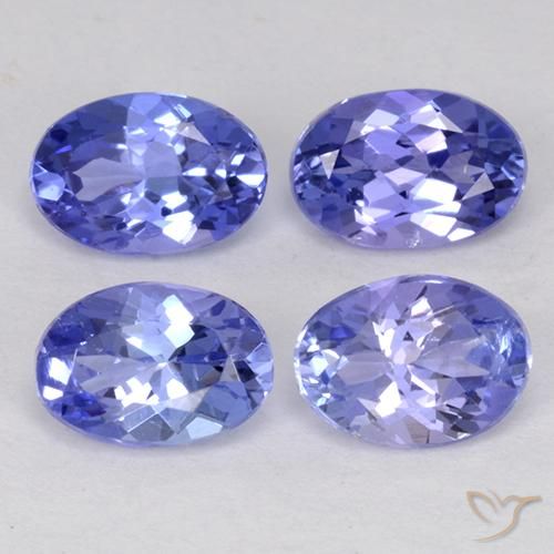 Gemas de tanzanita Azul violeta intenso natural de 2.28 ct, Corte Óvalo, VS