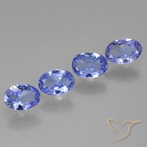 Gemas de Tanzanita Azul violeta natural de 2.14 ct, Ovalada, VS