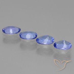 Gemas de Tanzanita Azul violeta natural de 2.14 ct, Ovalada, VS