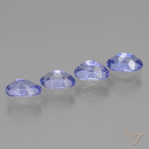 Gemas de Tanzanita Azul violeta intenso natural de 2.17 ct, Ovalada, VS