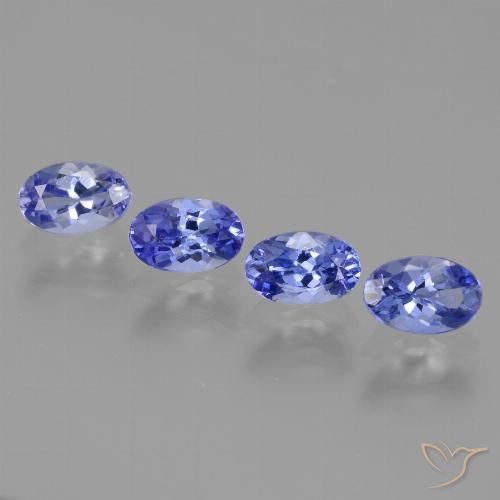 Gemas de tanzanita Azul violeta oscuro natural de 1.95 ct, Ovalada, VS