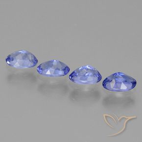 Gemas de tanzanita Azul violeta oscuro natural de 1.95 ct, Ovalada, VS