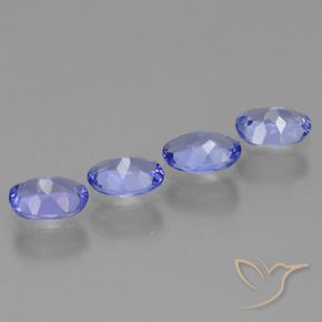 Gemas de Tanzanita Azul violeta intenso natural de 2.21 ct, Ovalada, VS