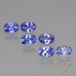 Gemas de Tanzanita Azul violeta intenso natural de 2.44 ct, Ovalada, VVS-VS